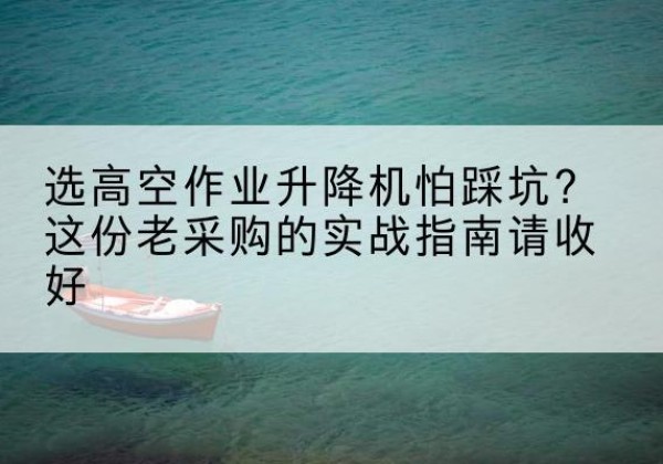 藤县高空作业升降机厂家推荐-选高空作业升降机怕踩坑？这份老采购的实战指南请收好