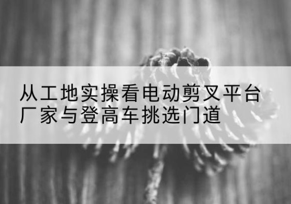 藤县电动剪叉升降平台厂家-从工地实操看电动剪叉平台厂家与登高车挑选门道