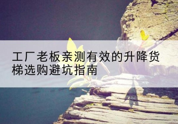 藤县升降货梯怎么选-工厂老板亲测有效的升降货梯选购避坑指南